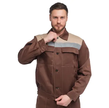 Костюм ОПТИМАЛ СОП с ПК (коричневый/бежевый)