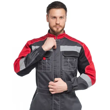 Комбинезон ФОРМУЛА с СОП (т.серый/красный/черный)