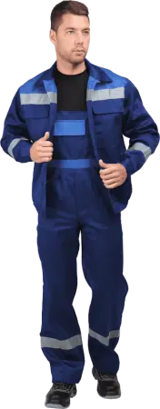 Костюм МАСТЕР ЛЮКС с ПК (т.синий/василек)