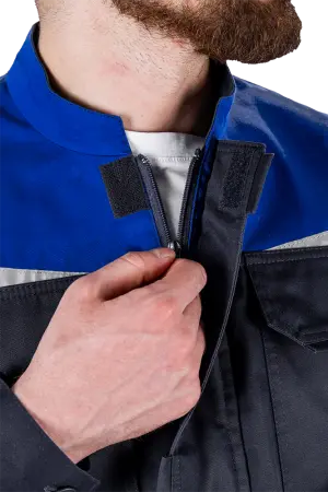 Костюм КМ-10 ЛЮКС АНТИСТАТ с ПК (т.синий/васильковый)