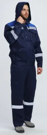 Костюм ТИТАН-2 СОП CH с капюшоном с ПК (т.синий/васильковый) Костюм ТИТАН-2 СОП CH с капюшоном с ПК (т.синий/васильковый)
