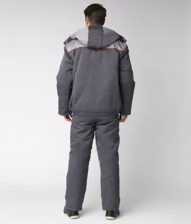 Костюм ФАВОРИТ-2 зимний с ПК (т.серый/св.серый)