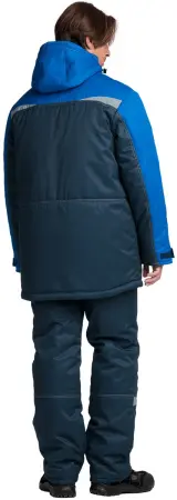 Костюм КМ-10 ЛЮКС зимний c ПК (василек/т.синий)