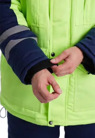 Костюм ЗИМНИК зимний с БР (лимонный/т.синий)