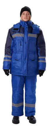 Костюм ЗИМНИК женский зимний с ПК (василек/т.синий)