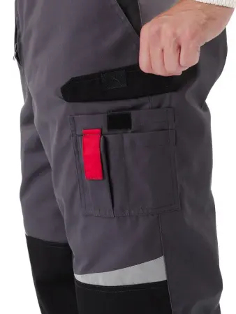 Костюм ВЕКТОР зимний с ПК (т.серый/черный/красный)