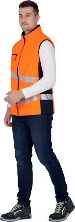 Жилет ACTIVE утепленный (оранжевый/синий)