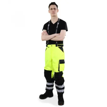 Брюки BRODEKS KW 308 зимний (черный/желтый)