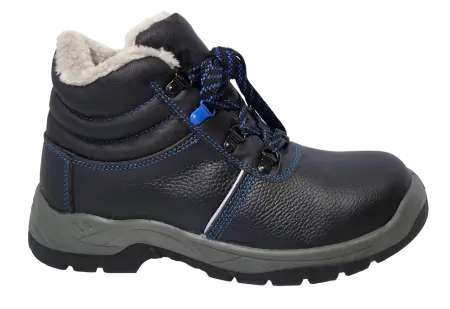 Ботинки РАБОЧИЙ SJ8077-W ПУ-ТПУ иск.мех (черный)