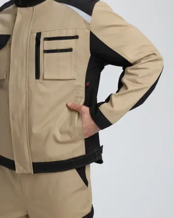 Куртка МИЛАН CH (бежевый/черный)