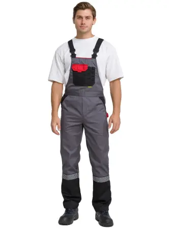 Костюм RONTA KS262 СОП с ПК (т.серый/красный/черный)