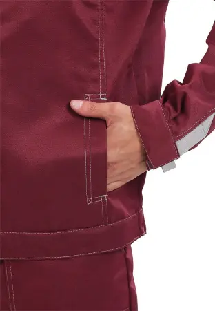 Костюм ФАВОРИТ с ПК (бордовый/св.серый)