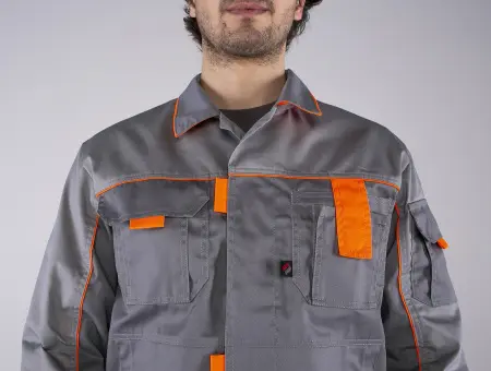 Костюм СОЮЗ-ПРОФЕССИОНАЛ-1 с БР (серый/св.серый/оранжевый)