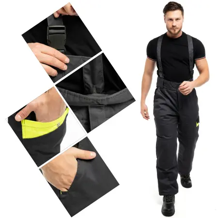 Костюм КОРВЕТ зимний с БР (т.серый/черный/лимон)