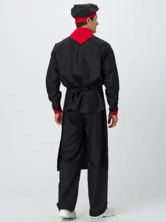 Костюм повара СУ-ШЕФ (черный/красный)