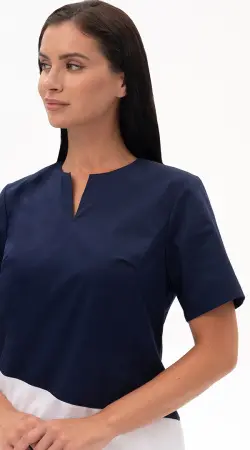 Блуза ЛИНА женская (синий/белый) женские медицинские