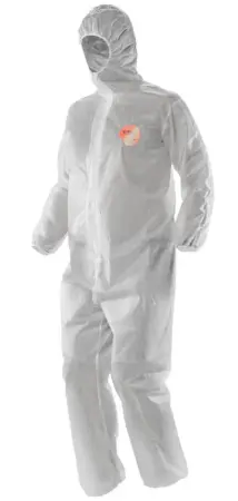 Комбинезон RUGARD® от производственных загрязнений одноразовый (белый/голубой)