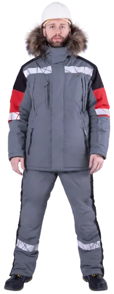 Куртка ХАЙ-ТЕК SAFETY зимняя (серый/чёрный/красный) Куртка ХАЙ-ТЕК SAFETY зимняя (серый/чёрный/красный)