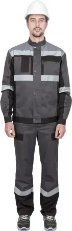 Костюм ГРАНИТ НЕО с ПК (серый/черный) Костюм ГРАНИТ НЕО с ПК (серый/черный)