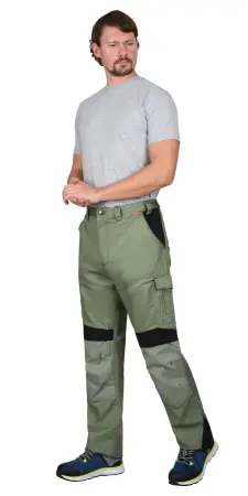 Брюки ЦИТРИН (светло-оливковый/черный)