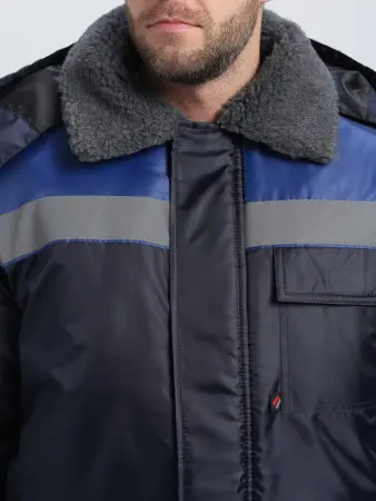 Куртка БРИГАДА NEW Оксфорд зимняя (т.синий/васильковый)