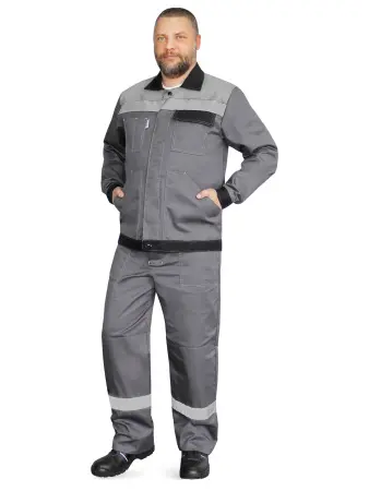 Костюм КОРПУС с БР (т.серый/черный/св.серый)