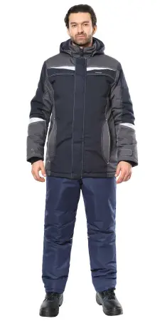 Куртка СИРИУС-ОЗОН зимняя (синий/серый)