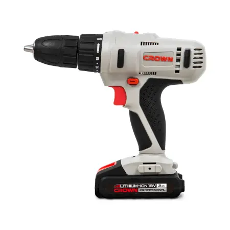 Аккумуляторный шуруповерт CROWN CT21056LH-2 BMC 18В Li-ion 2х2,0Ач 350/1350об/мин