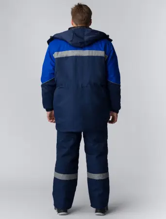 Костюм БАРРИК-2 СОП зимний с ПК (т.синий/васильковый)