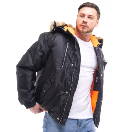 Куртка АЛЯСКА зимняя короткая (черный)