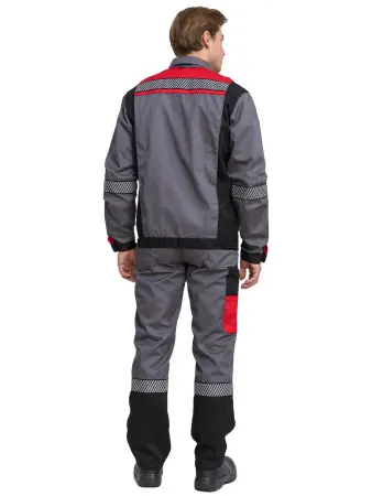 Костюм RONTA KS262 СОП с ПК (т.серый/красный/черный)