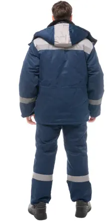 Костюм СТАНДАРТ-ЛЮКС зимний СОП с ПК (т.синий/серый)