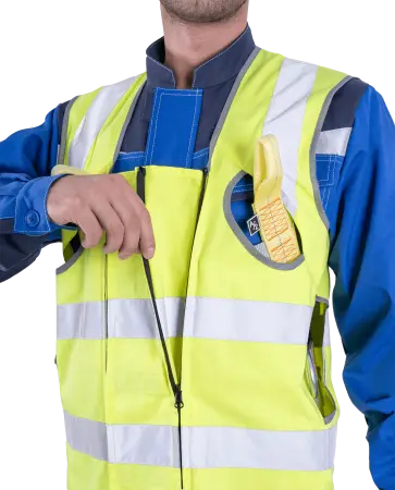 Жилет-накидка сигнальный для страховочной привязи