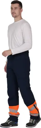 Брюки ACTIVE зимние (синий/оранжевый)
