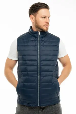 Жилет J-01 зимний (синий/оранжевый)