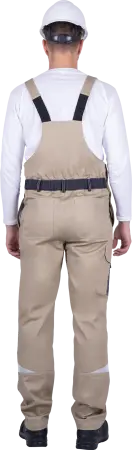 Полукомбинезон ТУРБО SAFETY (бежевый/т.серый)