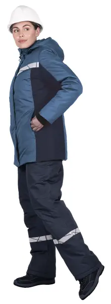 Куртка ВИРАЖ НЕО женская зимняя (морская волна/т.синий)