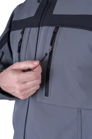 Куртка СОФТШЕЛЛ (серый/черный)