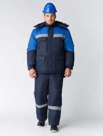 Костюм СИБЕР СОП зимний с ПК (т.синий/васильковый)