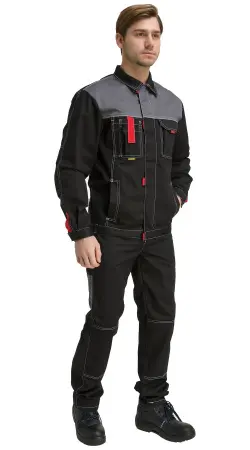 Костюм RONTA KS212 с ПК (черный/т.серый) Костюм RONTA KS212 с ПК (черный/т.серый)