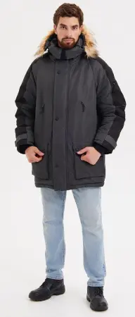 Куртка ПРЕМЬЕР зимняя (серый/черный)