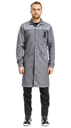 Халат RONTA HL102 (т.серый/св.серый/черный)