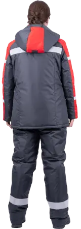 Костюм РОУД женский зимний с ПК (т.серый/красный)