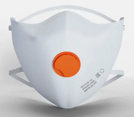 Респиратор RB-200 WHITE/BLUE с клапаном (белый/голубой)