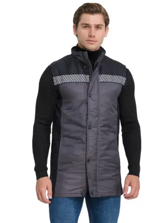 Жилет RONTA JT3085 зимний (т.серый/черный)
