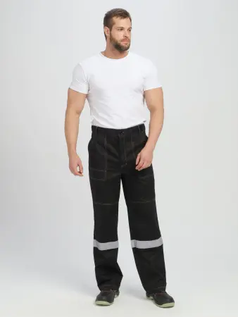 Костюм ВИВАТ-1 ПРЕМИУМ СН МВО с БР (черный/оранжевый)