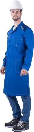 Халат ТУРБО SAFETY (василек/синий)