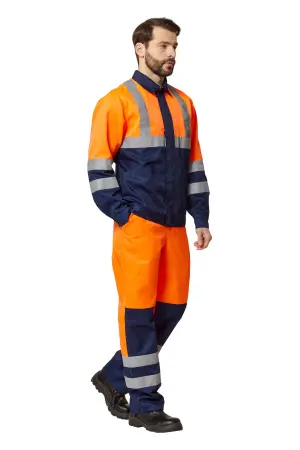 Костюм сигнальный с ПК (оранжевый/т.синий)