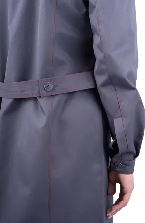 Халат КМ-10 ЛЮКС женский (серый/красный)