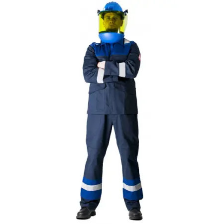 Куртка PORTWEST FR55 антистатическая огнеcтойкая (т.синий/синий)